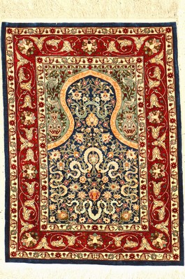Hereke Seide, Türkei, ca. 40 Jahre, reine Naturseide, ca. 81 x 61 cm, EHZ: 2