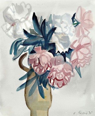 Heinz Friedrich, 1924-2018 Schwetzingen, Blumenstillleben, Aquarell auf Papier, signiert und dat. 75, ca. 83x72 cm
