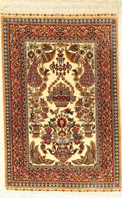 Hereke Seide, Türkei, um 1970, reine Naturseide, ca. 117 x 77 cm, EHZ: 2