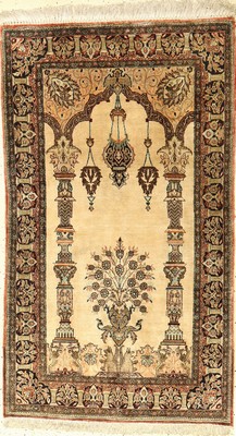Ghom Seide, Persien, ca. 50 Jahre, reine Naturseide, ca. 134 x 78 cm, EHZ: 2