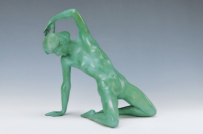 Arno Breker, 1900 Elberfeld - 1991 Düsseldorf, Grazie, Bronze grün patiniert, von 1979, Gießerstempel venturi arte, num. 263/300 und signiert, ...