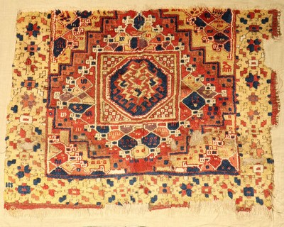 Zentralanatolisches Fragment antik (Ghirlando Muster), Anatolien, 19.Jhd., Wolle auuf Wolle, ca. 158 x 120 cm, EHZ: (Fragment).