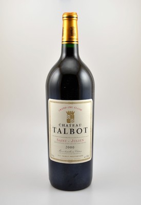 1 Magnumflasche 2000er Chateau Talbot, Saint-Julien, ca. 150 cl, 13 % Vol., Füllstand: into neck, hervorragender Erhaltungszustand, unverkostet, ...