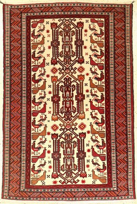 Torkman alt, Persien, ca. 60 Jahre, Wolle auf Wolle, ca. 147 x 98 cm, EHZ: 2