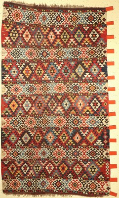 Schirwan Kelim antik, Kaukasus, Ende 19.Jhd., Wolle auf Wolle, ca. 270 x 152 cm, EHZ: 3