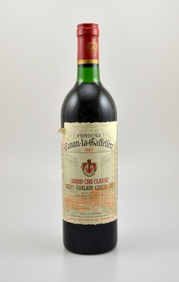 1 Flasche 1987 Chateau Canon-La-Gaffeliere, Saint-Emilion Grand Cru, Grand Cru Classe, ca. 75 cl, 12,5 % Vol., Füllstand: ca. top shoulder, Etikett ...