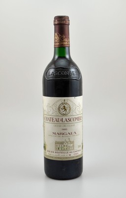 2 Flaschen 1985 Chateau Lascombes, Margaux, Grand Cru Classe, je ca. 75 cl, Füllstände: ca. into neck, Etiketten beschmutzt bzw. besch., ...