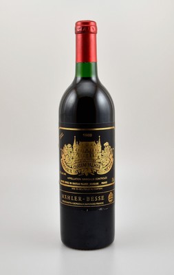1 Flasche 1988 Chateau Palmer, Margaux, ca. 75 cl, 12 % Vol., Füllstand: into neck, guter Erhaltungszustand, unverkostet, Provenienz: Aus einer ...