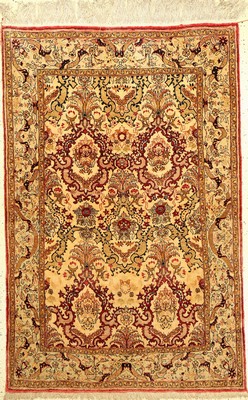 Ghom Seide, Persien, ca. 60 Jahre, reine Naturseide, ca. 162 x 106 cm, EHZ: 2-3