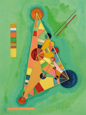 Wassily Kandinsky, 1866-1944, Farblithographie, im Stein monogrammiert und dat. 27, ca. 37x50cm, PP, u.Gl., R. ca. 55x71cm