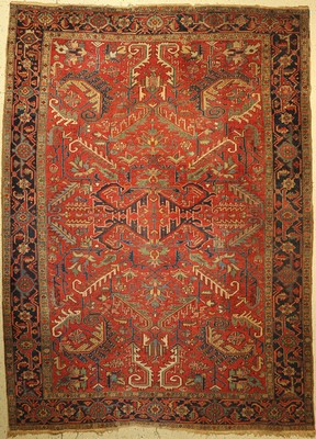 Heriz antik, Persien, um 1900, Wolle auf Baumwolle, ca. 342 x 248 cm, Naturfarben, EHZ:4