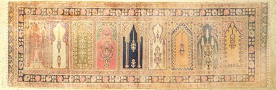 Seiden Kaisery "Flosh" alt, Saf, Türkei, um1940, Floshseide, ca. 237 x 80 cm, EHZ: 3