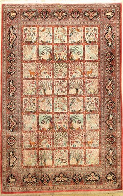 Ghom Seide, Persien, ca. 40 Jahre, reine Naturseide, ca. 200 x 131 cm, EHZ: 2-3