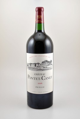 2 Magnumflaschen 2006 Chateau Pontet Canet, Pauillac, Grand Cru Classe, je ca. 150 cl, 13 % Vol., hervorragende Erhaltungszustände, unverkostet, 95 ...