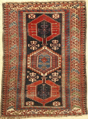 Schirwan antik, Kaukasus, um 1900, Wolle auf Wolle, ca. 180 x 135 cm, EHZ: 4