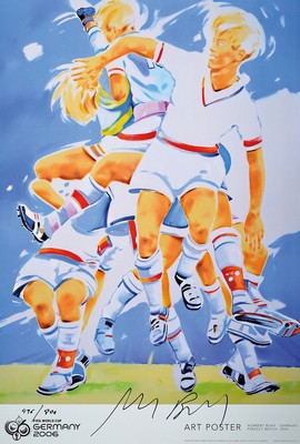 Norbert Bisky, geb. 1970, "The Perfect Match", handsigniert, num. 496/800, 97 x 66 cm Die Offset Lithographie wurde anlässlich der ...