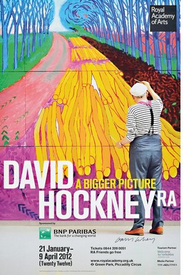 David Hockney, geb. 1937, "Winter Timber", Royal Academy of Arts, London 2012, Farboffset, handsign., ca. 76x50,5 cm