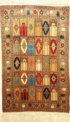 Feiner seiden Kayseri alt, Türkei, ca. 50 Jahre,reine Naturseide, ca. 136 x 85 cm, EHZ:2