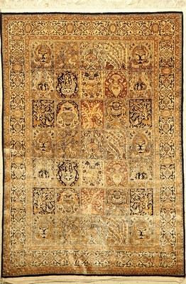 Seiden Ghom alt, Persien, ca. 50 Jahre, reine Naturseide, ca. 208 x 142 cm, EHZ: 2
