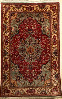 Täbriz Seide fein, Persien, ca. 60 Jahre, reine Naturseide, ca. 270 x 172 cm, EHZ: 3 selten.