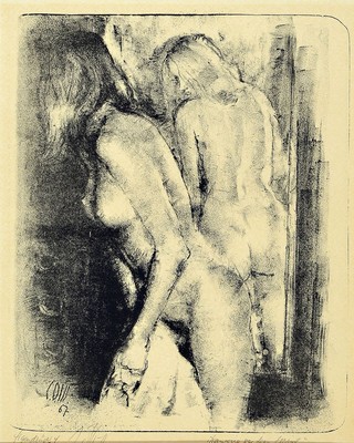 Carl Otto Müller, 1901- 1970, zwei Frauenakte, Lithographien, im Stein monogrammiert und dat. 67, li. u. num. 11/XX bzw. bez. Eigendruck und ...