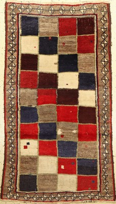 Gabbeh, Persien, ca. 50 Jahre, Wolle auf Wolle, ca. 173x 94 cm, EHZ: 3