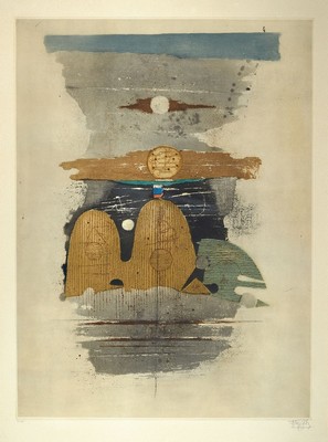 Johnny Friedländer, 1912-1992, Farbradierung , handsign., num. 44/95, unter Glas gerahmt, gesamt ca. 96,5x69 cm