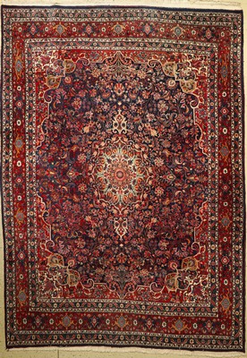 Bijaria,India, ca. 50 Jahre, Wolle auf Baumwolle, ca. 328 x 234 cm, EHZ: 2(leicht verblasst)