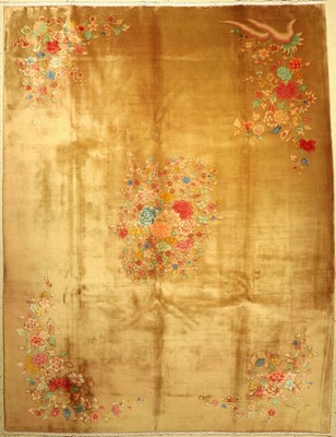 Peking alt, China, um 1940, Korkwolle, ca. 350 x 270 cm, dekorativ, EHZ: 2-3