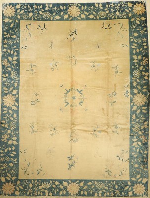 Peking alt, China, um 1940, Wolle auf Baumwolle, ca. 352 x 270 cm, EHZ: 3-4, Flecken