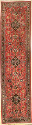Ghom Kork (Galerie), Persien, ca. 30 Jahre,Korkwolle, EHZ: 2-3 (reinigungsbed.), ca. 316 x 82 cm.