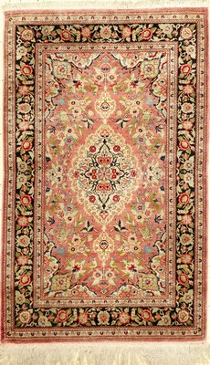 Seiden Ghom, Persien, ca. 30 Jahre, reine Naturseide, ca. 123 x 80 cm, EHZ: 3 (reinigungsbed.)