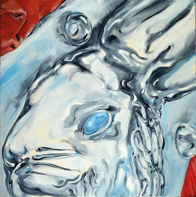 Elmar Worgull, geb. 1949, zeitgenössischer Frankenthaler Künstler, 1949 Speyer, hier: Requiem für einen Hasen, verso bezeichnet signiert und dat. ...