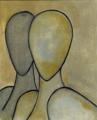 Lucien Sotto, zeitgenössischer belgischer Maler, verso sign. Sotto Lucien Incognito, Öl/Platte, ca. 50 x 40 cm, Rahmen