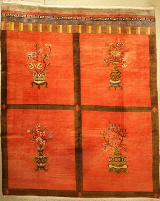 Mongolische Engsi Design, um 1940, Wolle auf Baumwolle, ca. 370 x 300 cm, EHZ: 3