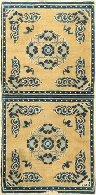 Früher Ning Hsia Sitzmatte, China, um 1800,Wolle auf Baumwolle, ca. 148 x 73 cm, EHZ: 3