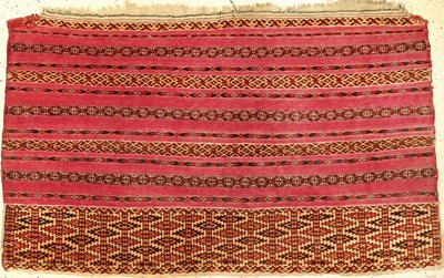 Tekke Ak Tschowal antik, Turkmenistan, um 1890, Wolle auf Wolle, ca. 150 x 93 cm, EHZ: 4-5
