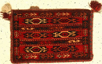 Yomud Spindeltasche alt, Turkmenistan, um 1920, Wolle auf Wolle, ca. 48 x 32 cm, EHZ: 2