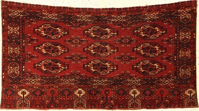 Kizel Ayak Tschowal alt, Turkmenistan, um 1910, Wolle auf Wolle, ca. 138 x 76 cm, EHZ: 3-4