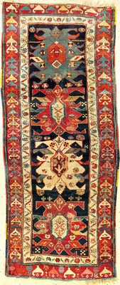 Schusha Karabgah antik, Kaukasus, 19.Jhd., Wolle auf Wolle, ca. 184 x 78 cm, EHZ: 4-5