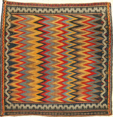 Ru-Korsi alt, Südpersien, um 1930, Wolle auf Baumwolle, ca. 112 x 111 cm, EHZ: 2-3