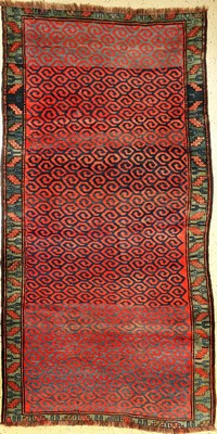 Karabagh alt, Kaukasus, um 1930, Wolle auf Wolle, ca. 263 x 135 cm, EHZ: 4. Seltenes allover Design.