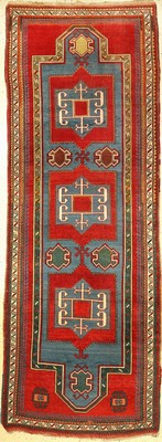 Kasak alt, Kaukasus, um 1930/1940, Wolle auf Wolle, ca. 346 x 125 cm, EHZ: 4. Seltenes Format.