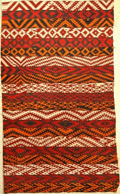 Ghugeri Kelim alt, Uzbekistan, um 1930, Wolle auf Wolle, ca. 250 x 153 cm, EHZ: 2-3