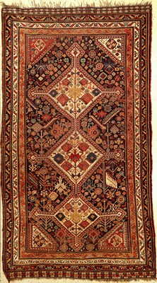 Gashgai Gashguli antik, Persien, 19.Jhd., Wolle auf Wolle, ca. 246 x 140 cm, EHZ: 4-5