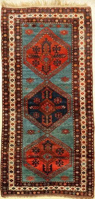 Karabagh alt, Kaukasus, um 1920, Wolle auf Wolle, ca. 255 x 125 cm, EHZ: 2-3