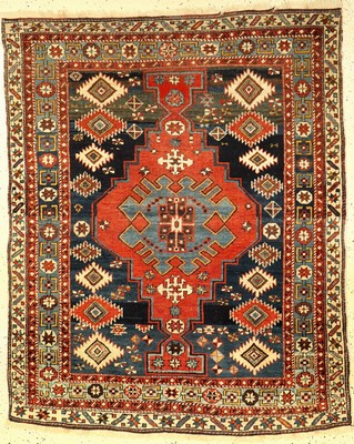 Eriwan alt, Kaukasus, um 1940, Wolle auf Wolle, ca. 151 x 123 cm, EHZ: 3-4
