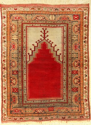 Anatol Gebetsteppich alt, Türkei, ca. 70 Jahre, Wolle auf Wolle, ca. 147 x 110 cm, EHZ:4