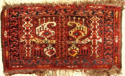 Ersari Taschenfront alt, Afghanistan, um 1930, Wolle auf Wolle, ca. 68 x 40 cm, EHZ: 3