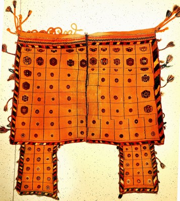 Gashgai Pferdedecke alt, Persien, um 1930, Wolle auf Wolle, ca. 164 x 156 cm, EHZ: 3